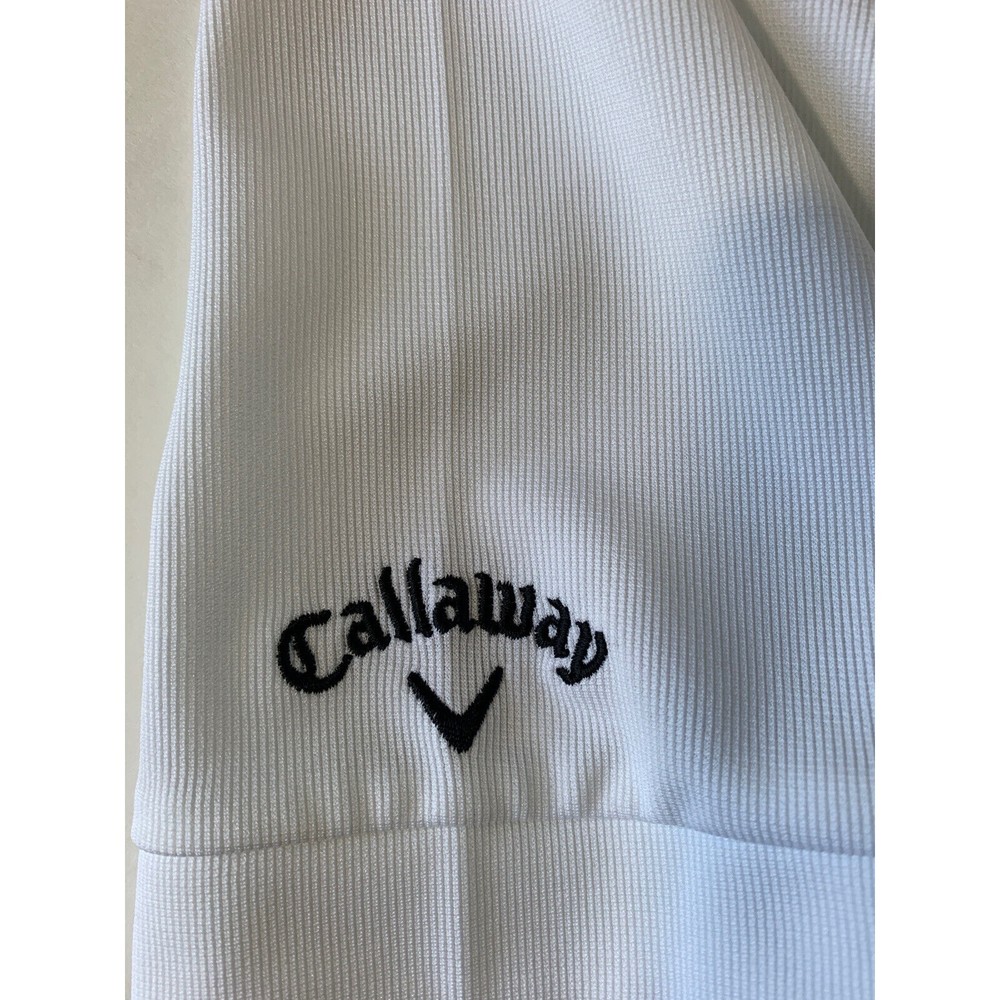 Callaway Men’s Heatherwood Golf Club Polo Shirt White Size L - Picture 3 of 6